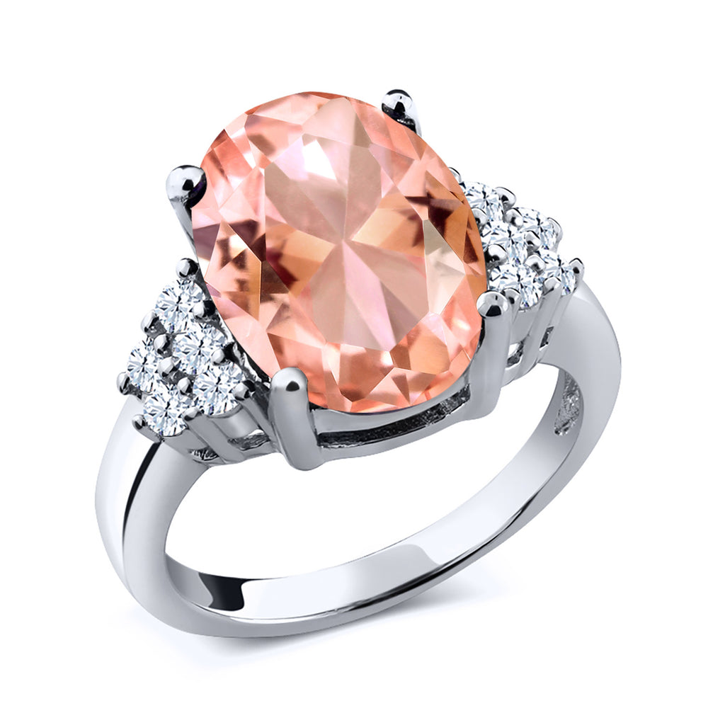 Nano Morganite - October_5_Ring in 925 Sterling Silver