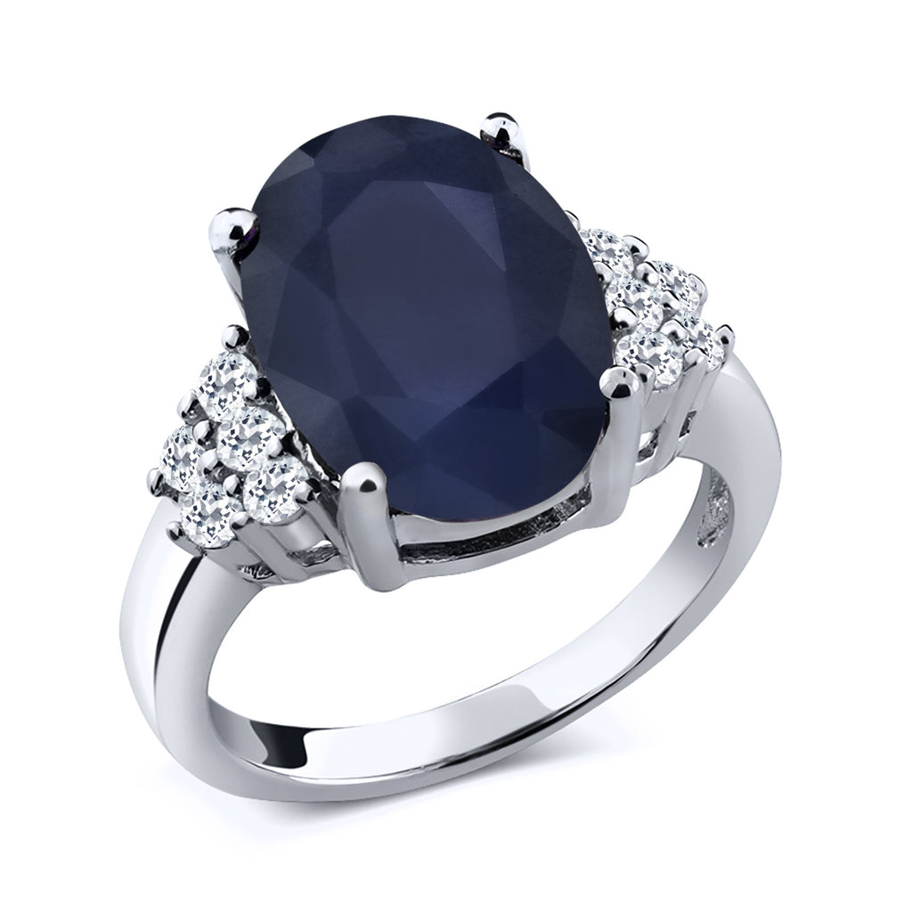 Blue Sapphire - September_5_Ring in 925 Sterling Silver