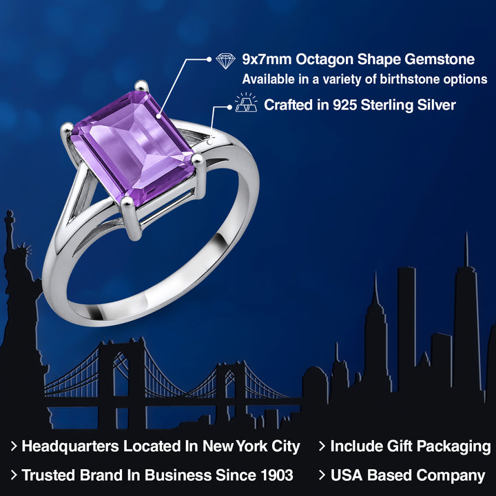 Amethyst - February_6_Ring in 925 Sterling Silver