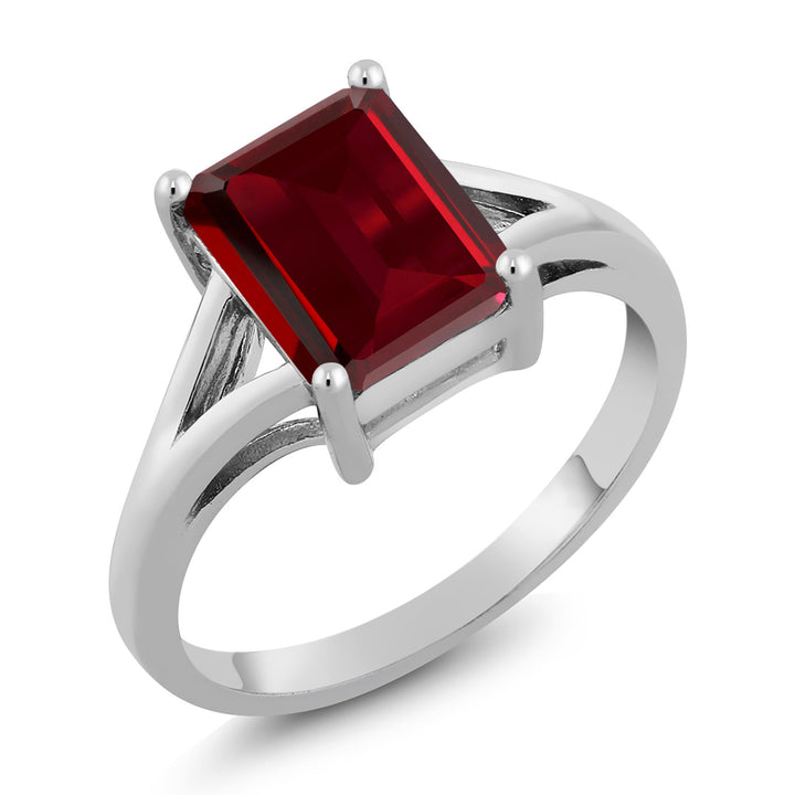 Garnet_5_Ring in 925 Sterling Silver