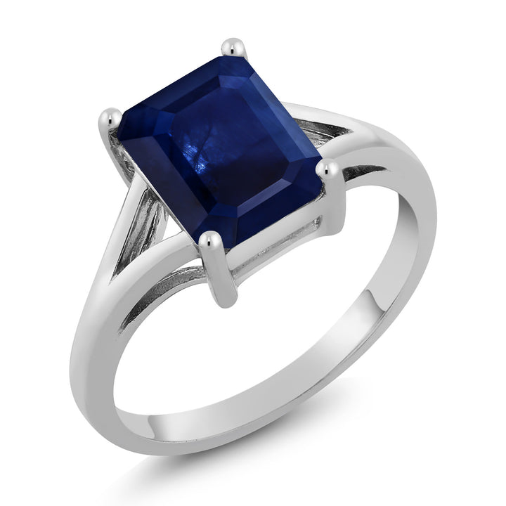 Blue Sapphire - September_5_Ring in 925 Sterling Silver