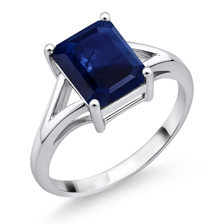 Blue Sapphire_8_Ring in 925 Sterling Silver