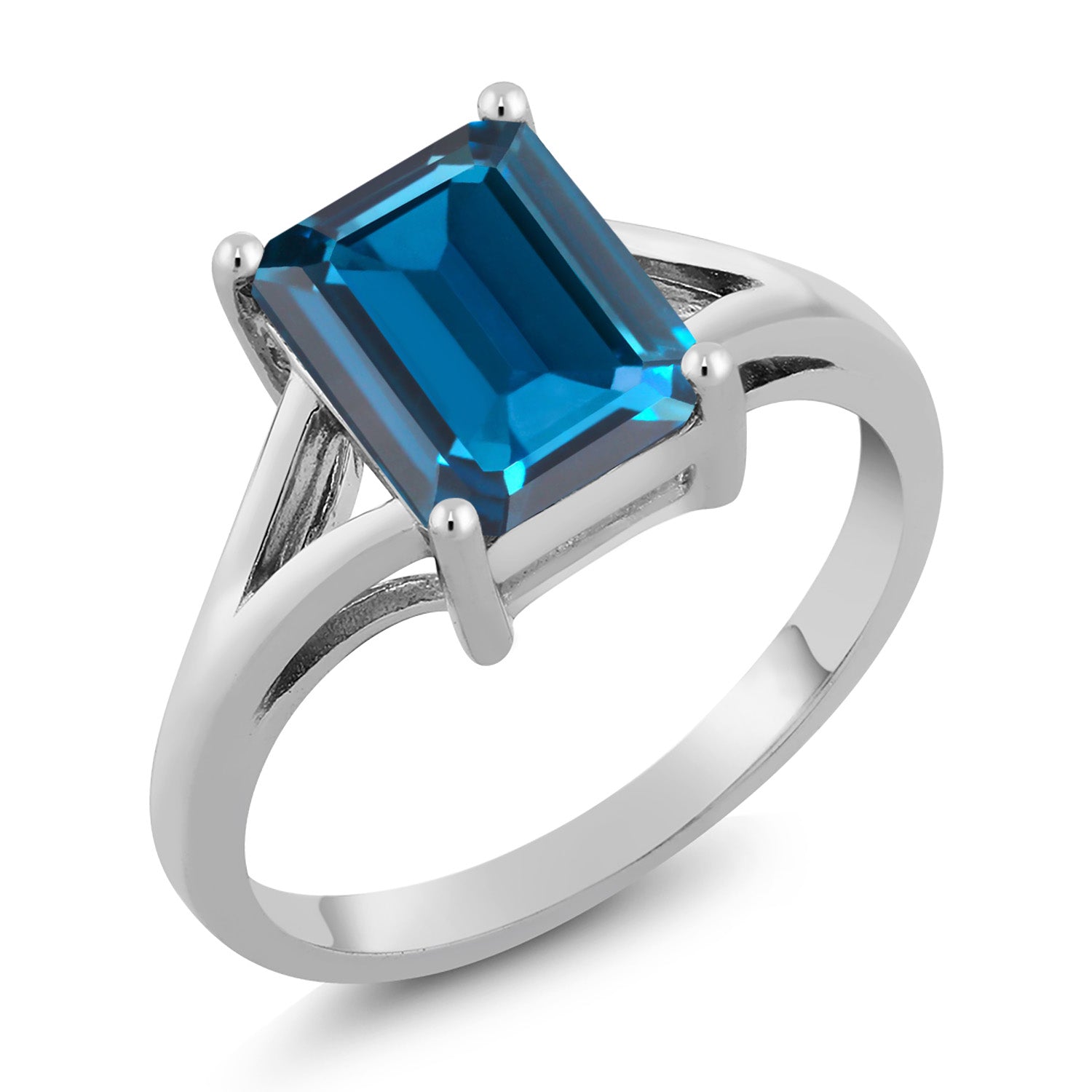London Blue Topaz - November_6_Ring in 925 Sterling Silver