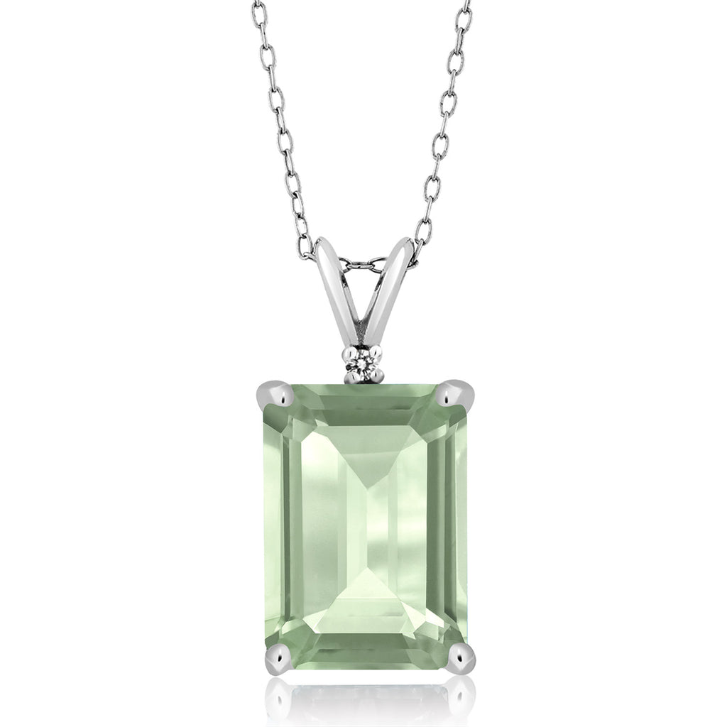 Prasiolite_Pendant in 925 Sterling Silver