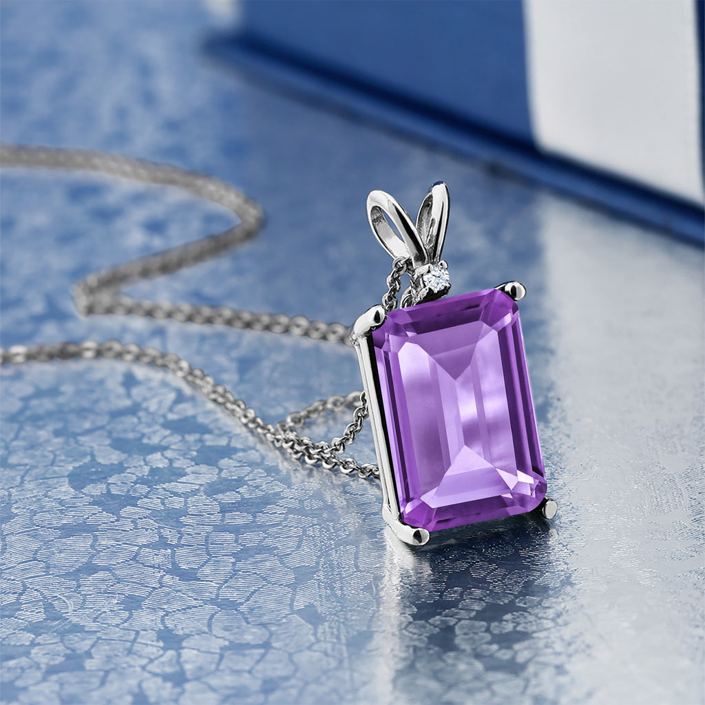 Amethyst - February_Pendant in 925 Sterling Silver
