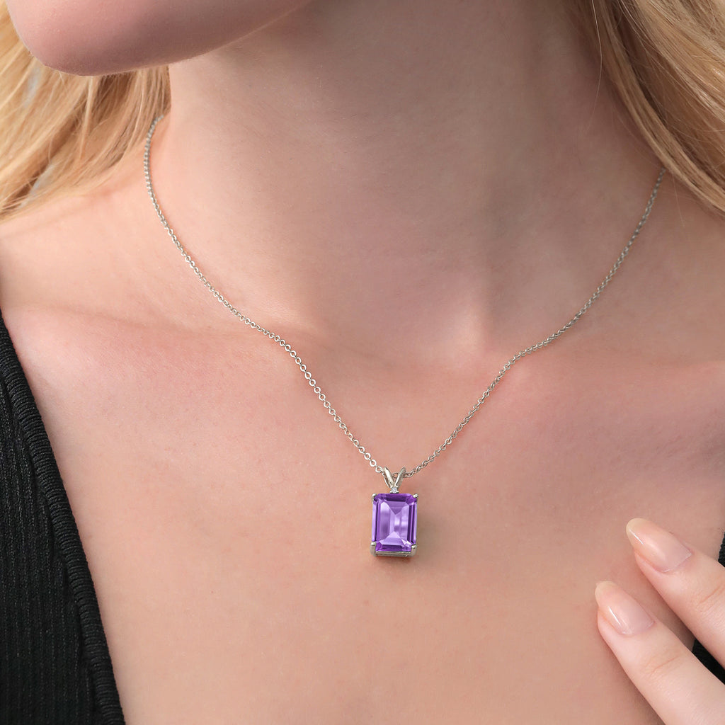Amethyst - February_Pendant in 925 Sterling Silver