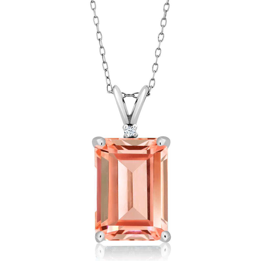 Nano Morganite - October_Pendant in 925 Sterling Silver