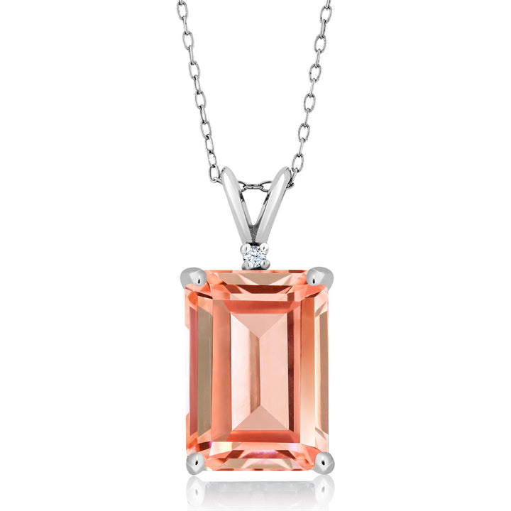 Nano Morganite - October_Pendant in 925 Sterling Silver
