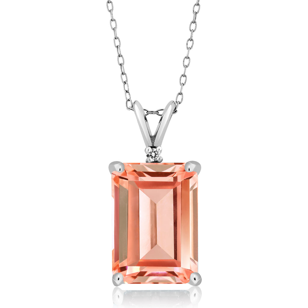 Nano Morganite - October_Pendant in 925 Sterling Silver