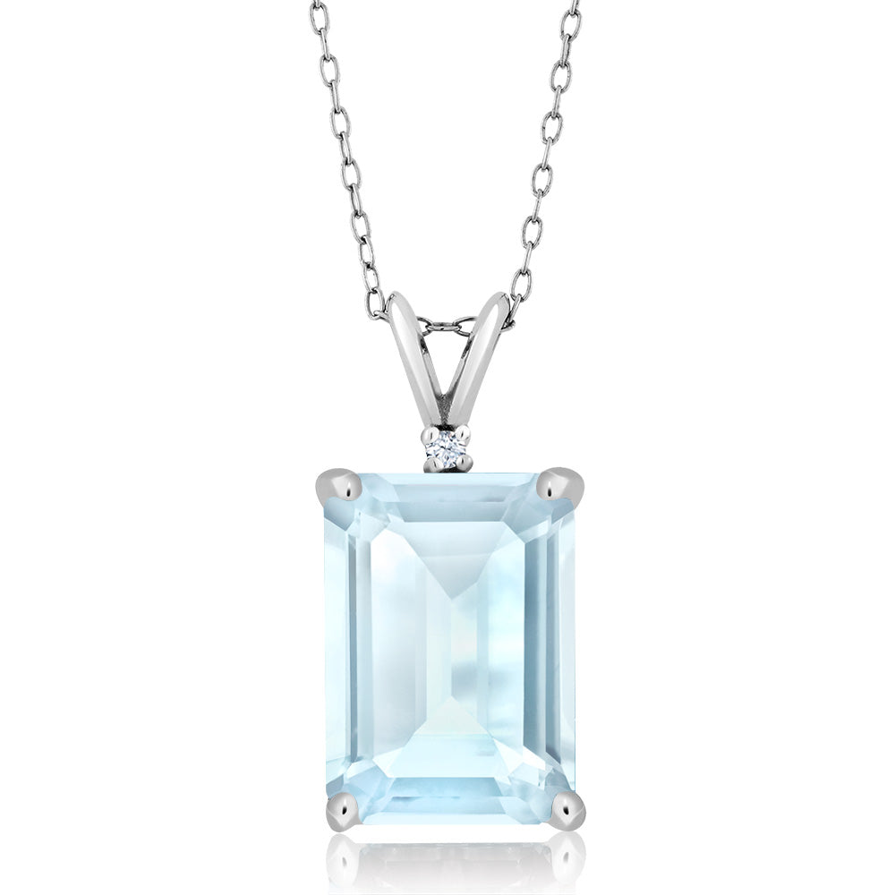 Sky Blue Topaz - November_Pendant in 925 Sterling Silver