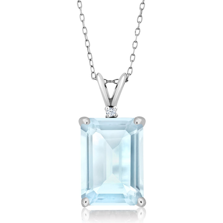 Sky Blue Topaz - November_Pendant in 925 Sterling Silver