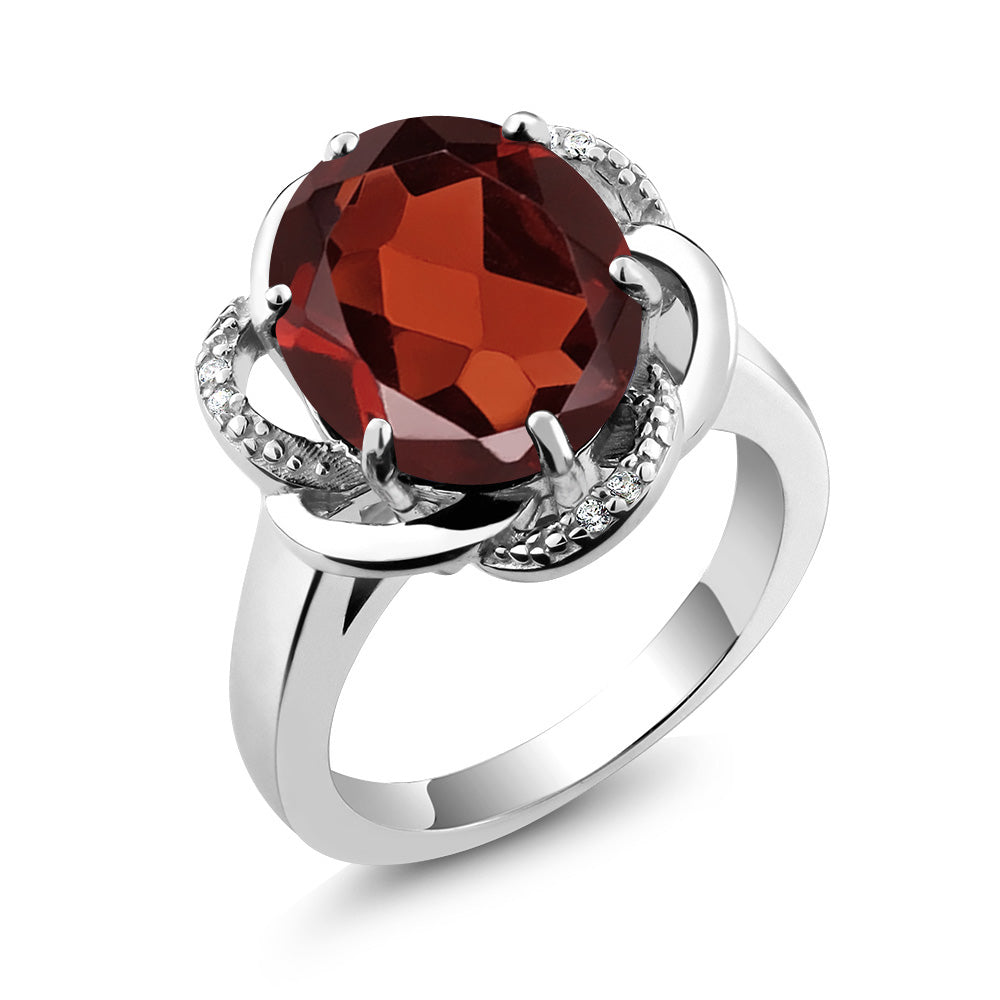 Garnet - January_9_Ring in 925 Sterling Silver