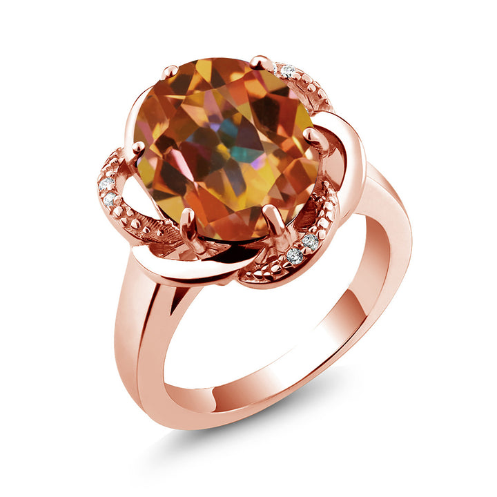 Ecstasy Mystic Topaz_5_Ring in 925 Rose Gold Plated Silver