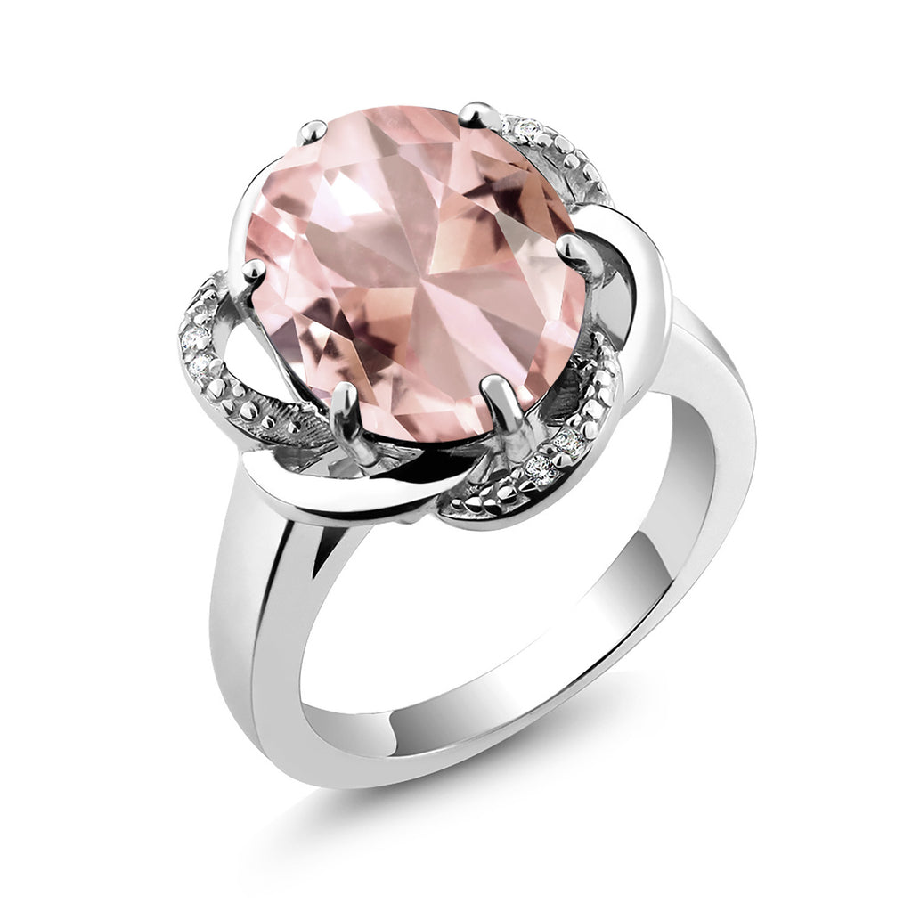 Nano Morganite - October_7_Ring in 925 Sterling Silver