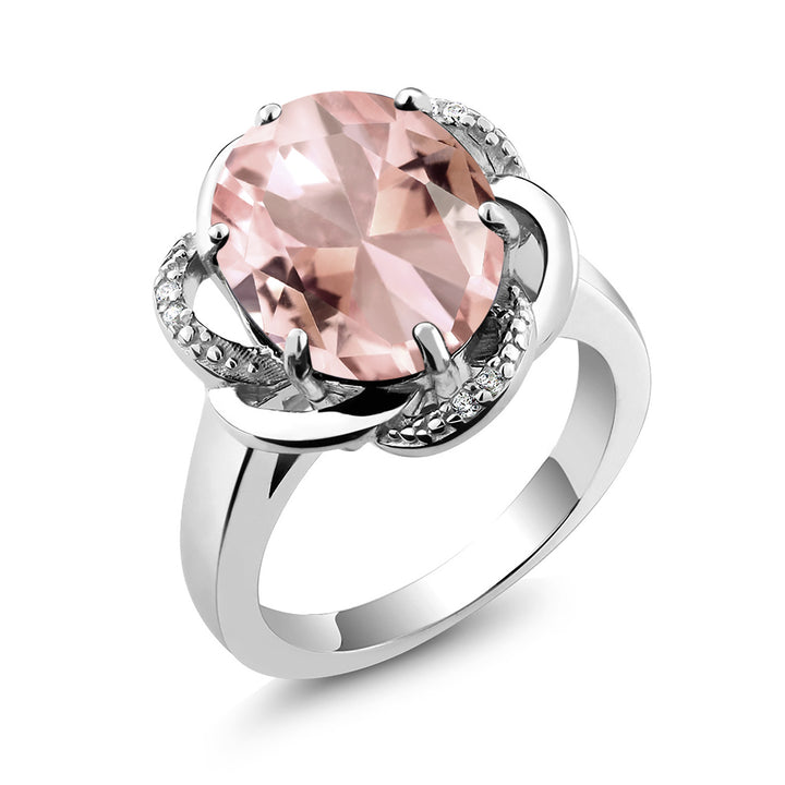 Nano Morganite - October_6_Ring in 925 Sterling Silver