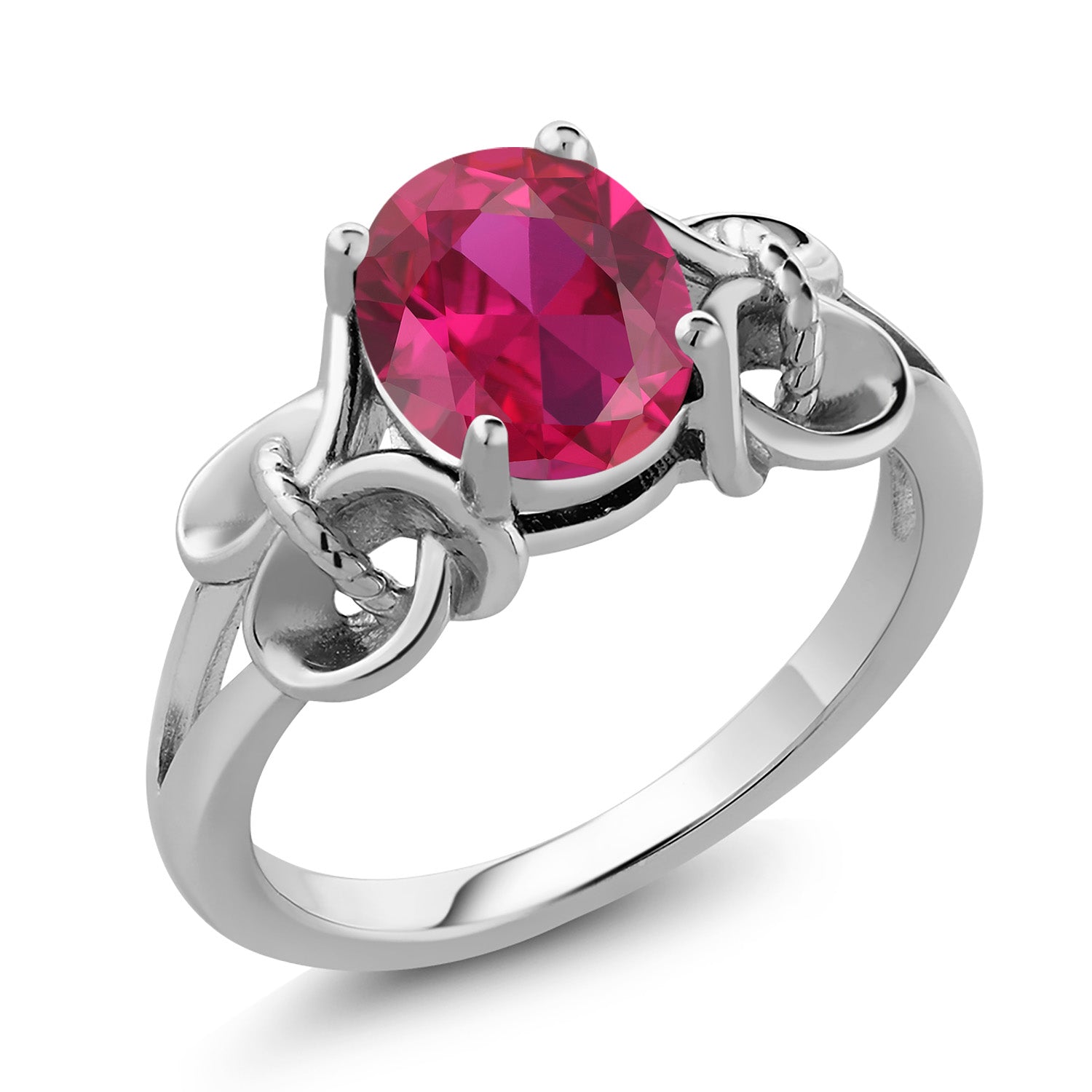Created Ruby - July_7_Ring in 925 Sterling Silver