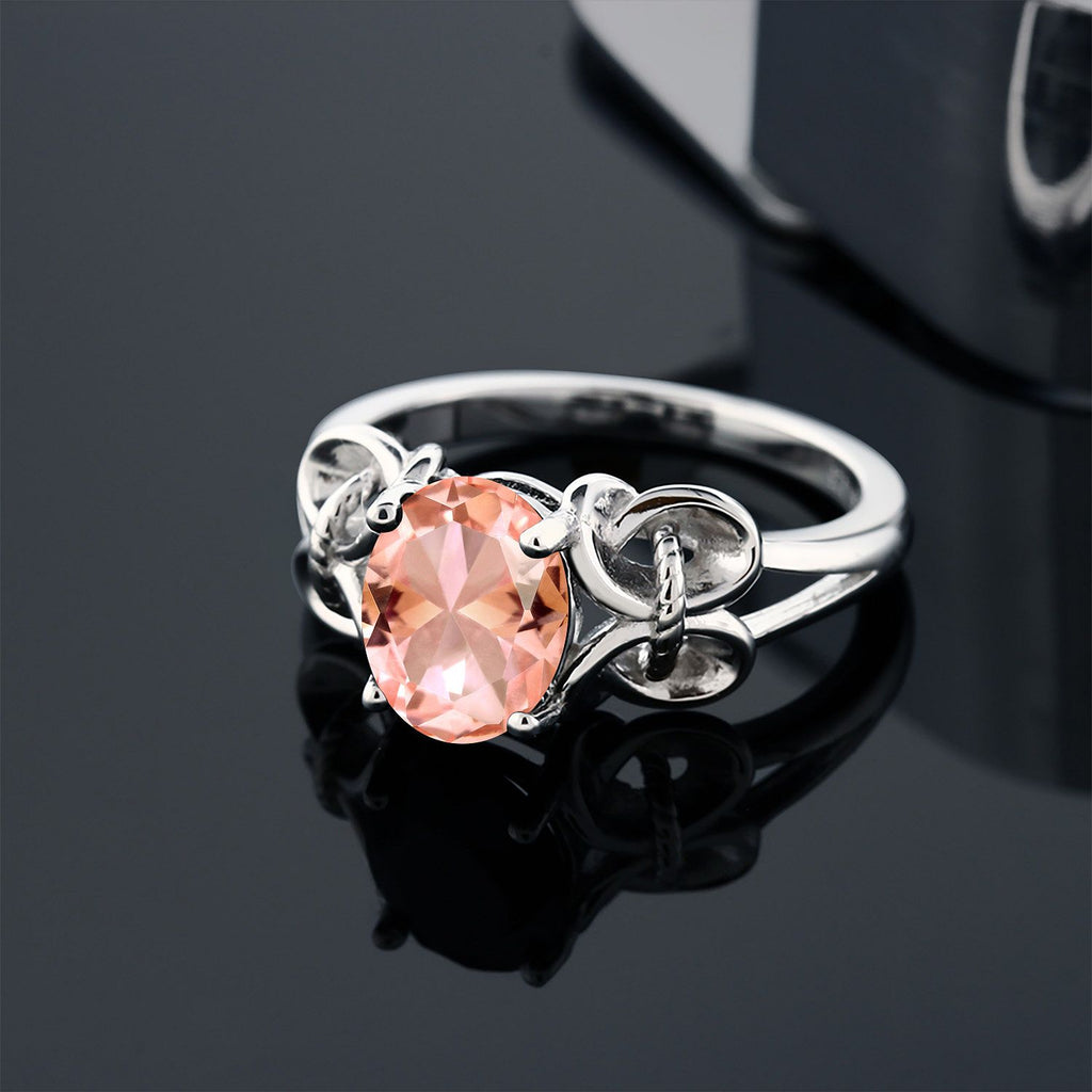 Nano Morganite - October_6_Ring in 925 Sterling Silver