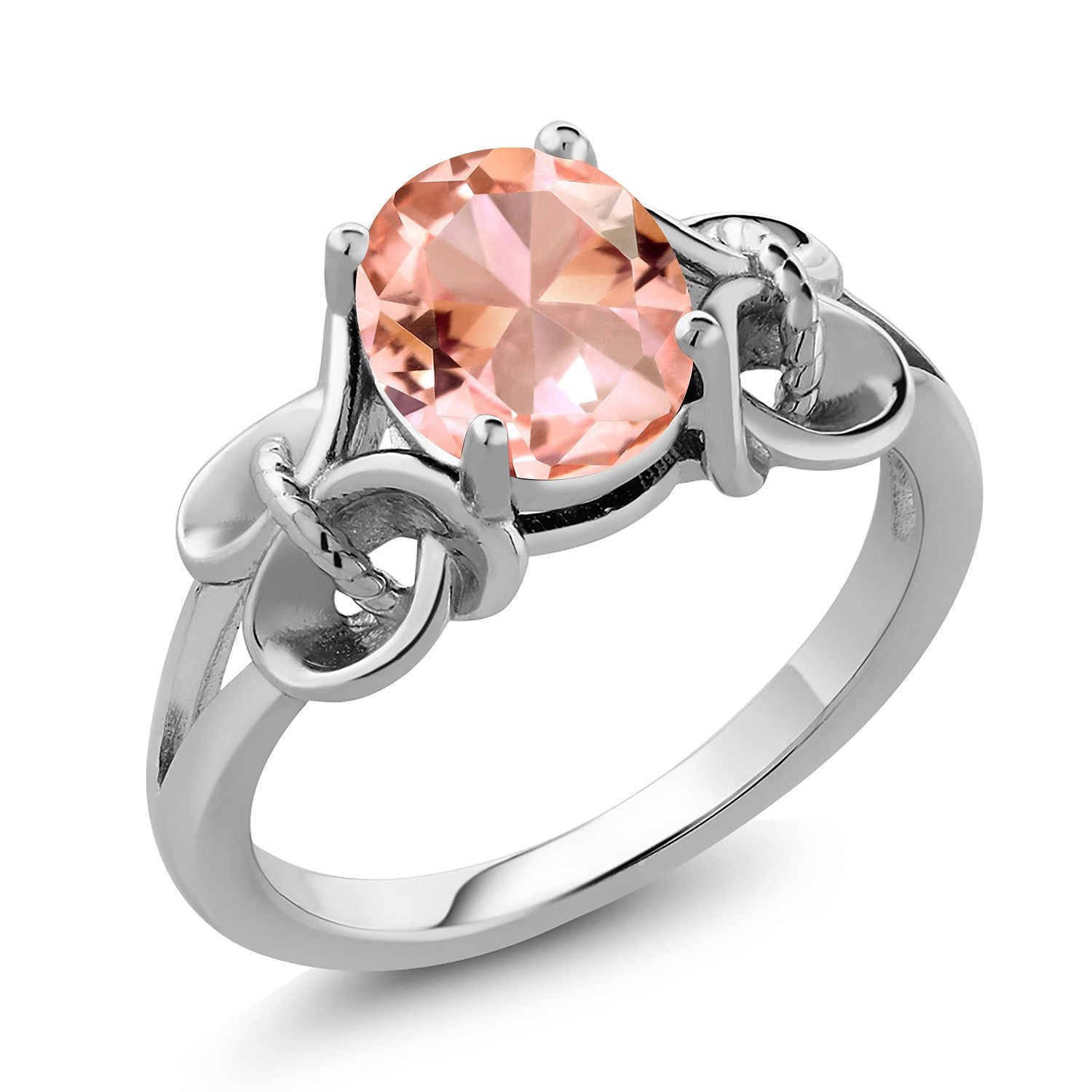 Nano Morganite - October_5_Ring in 925 Sterling Silver