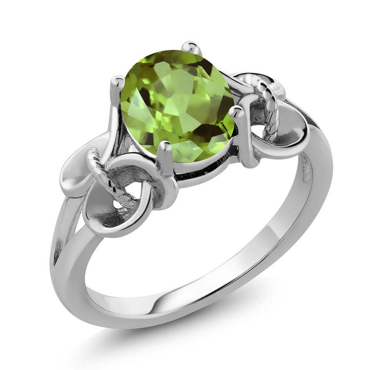 Peridot_5_Ring in 925 Sterling Silver