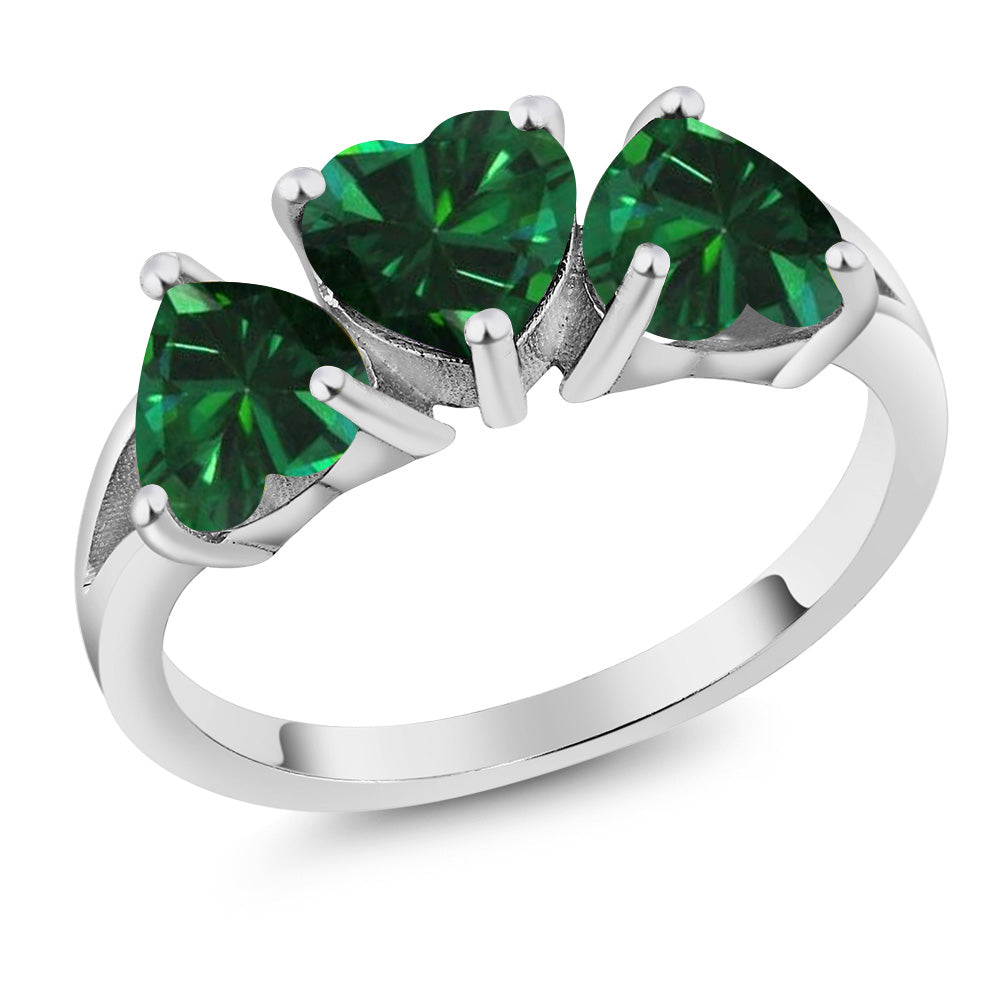 Nano Emerald - May_5_Ring in 925 Sterling Silver