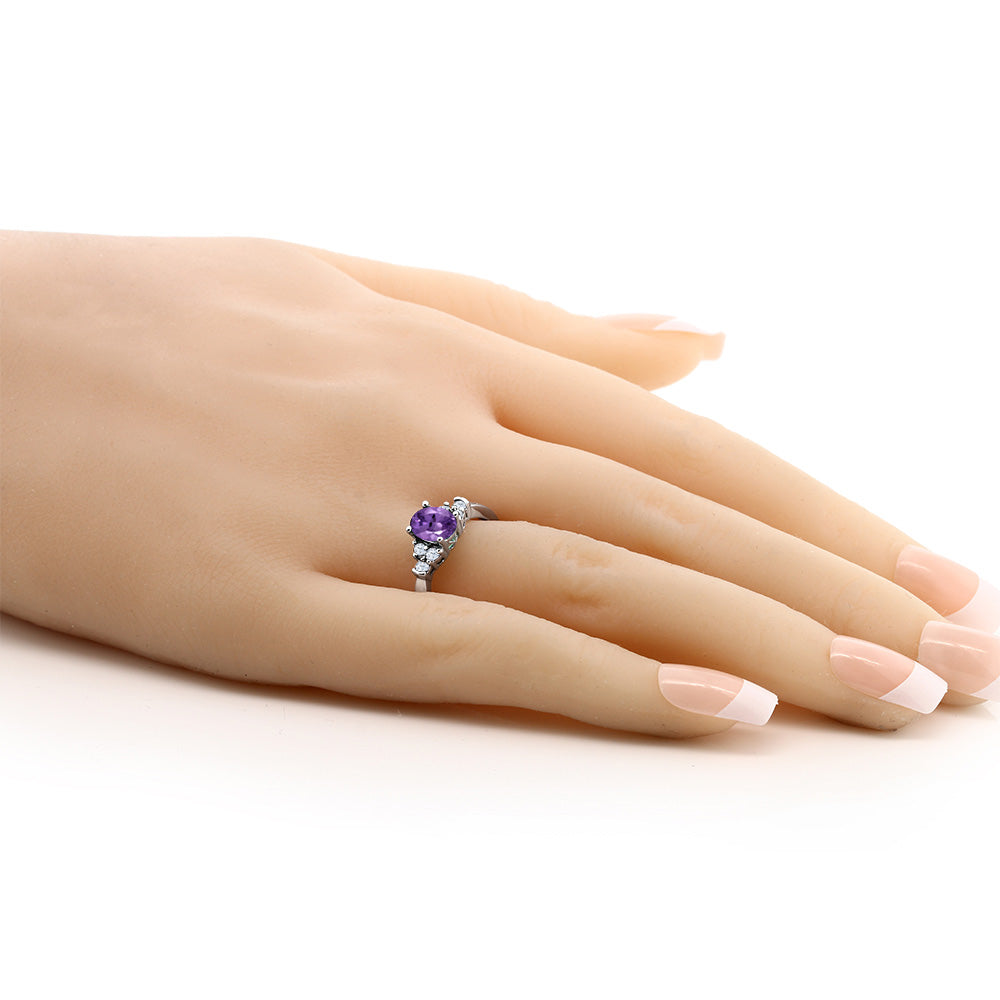 Amethyst - February_7_Ring in 925 Sterling Silver