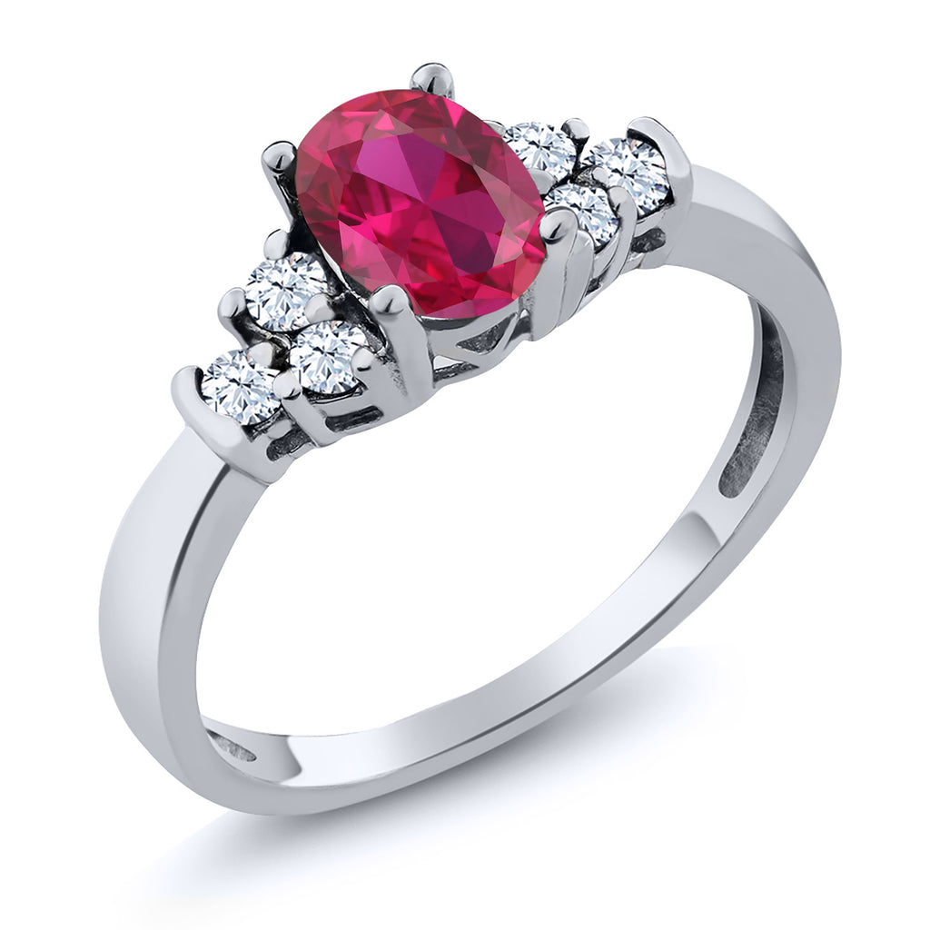 Created Ruby - July_7_Ring in 925 Sterling Silver