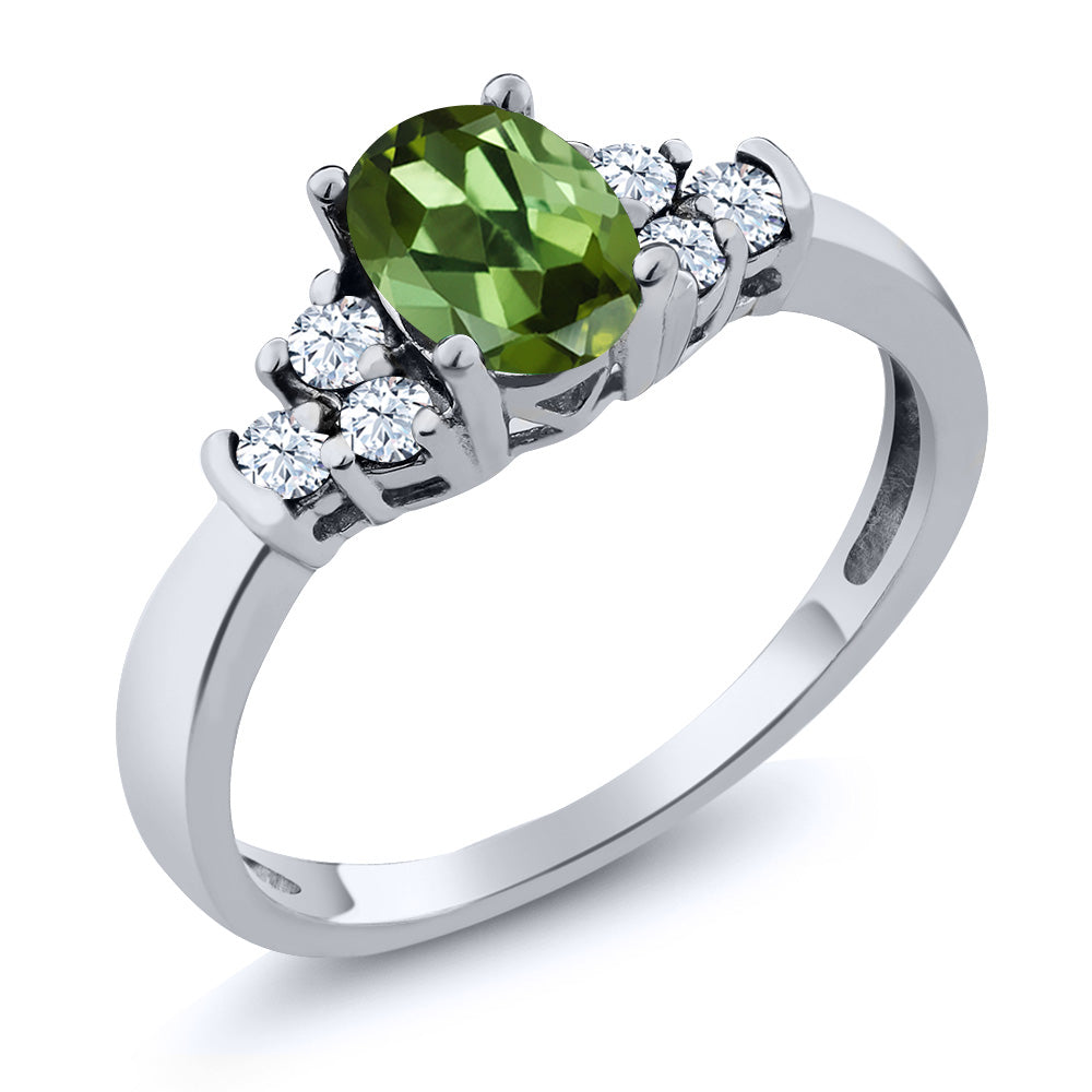 Green Tourmaline - October_7_Ring in 925 Sterling Silver
