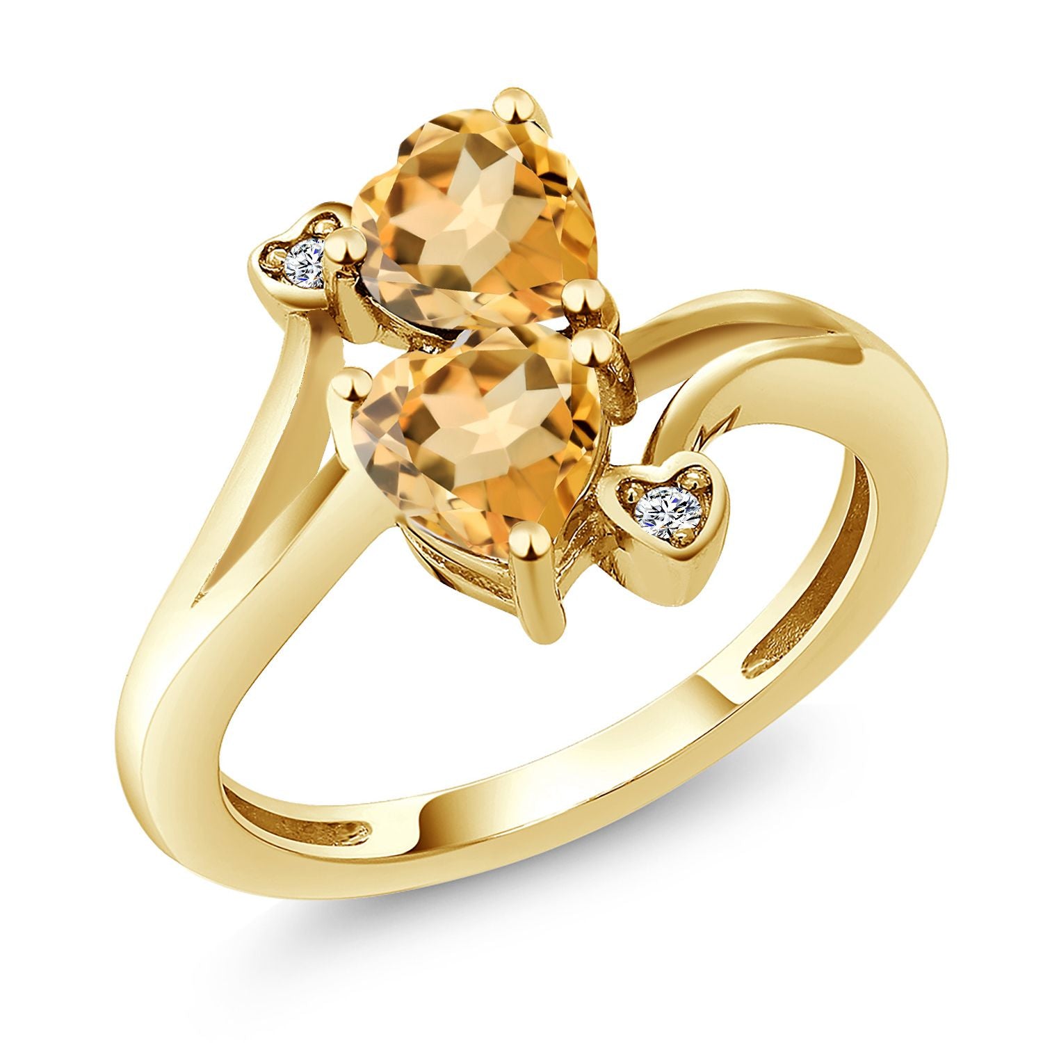 Citrine - November_9_Ring in 18K Yellow Gold Plated Silver