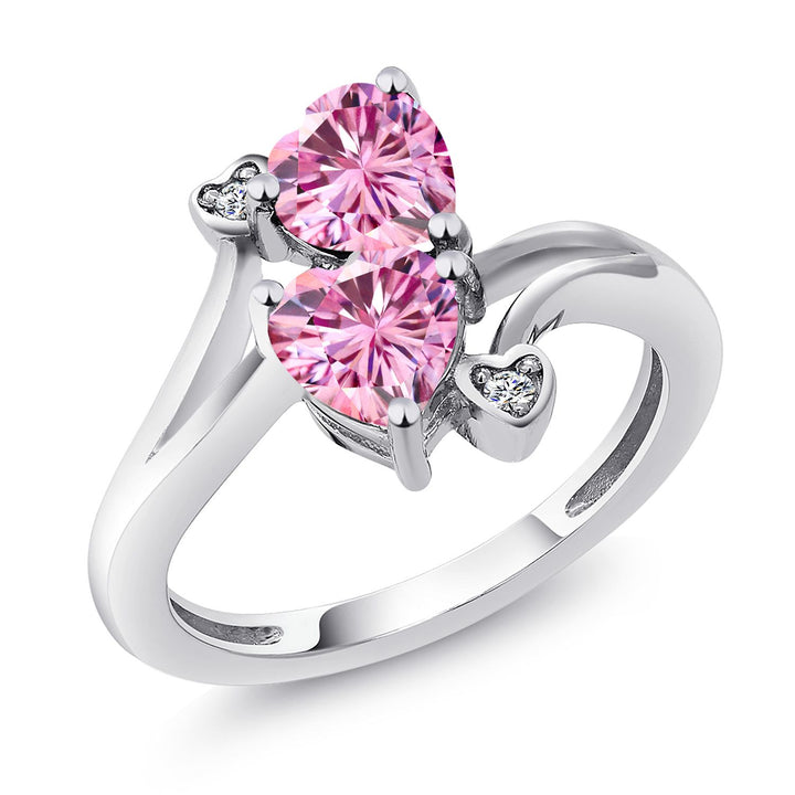 Pink Moissanite - April_5_Ring in 925 Sterling Silver