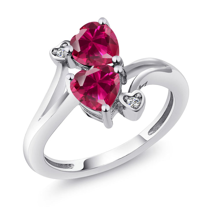 Created Ruby - July_5_Ring in 925 Sterling Silver