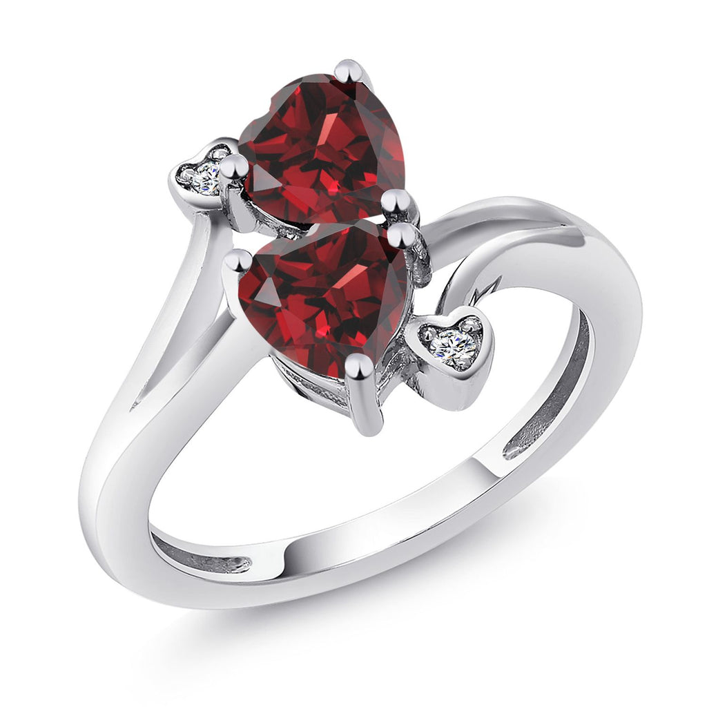 Garnet - January_8_Ring in 925 Sterling Silver
