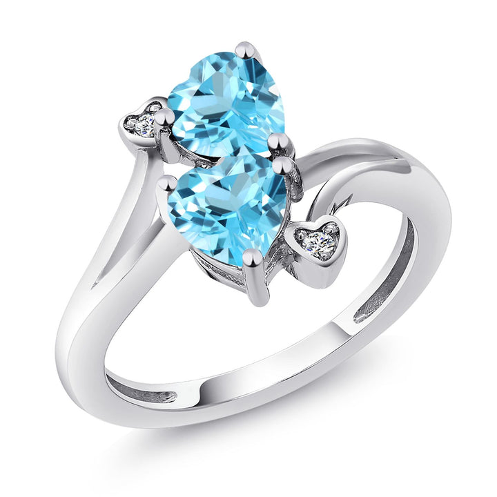 Swiss Blue Topaz - November_5_Ring in 925 Sterling Silver