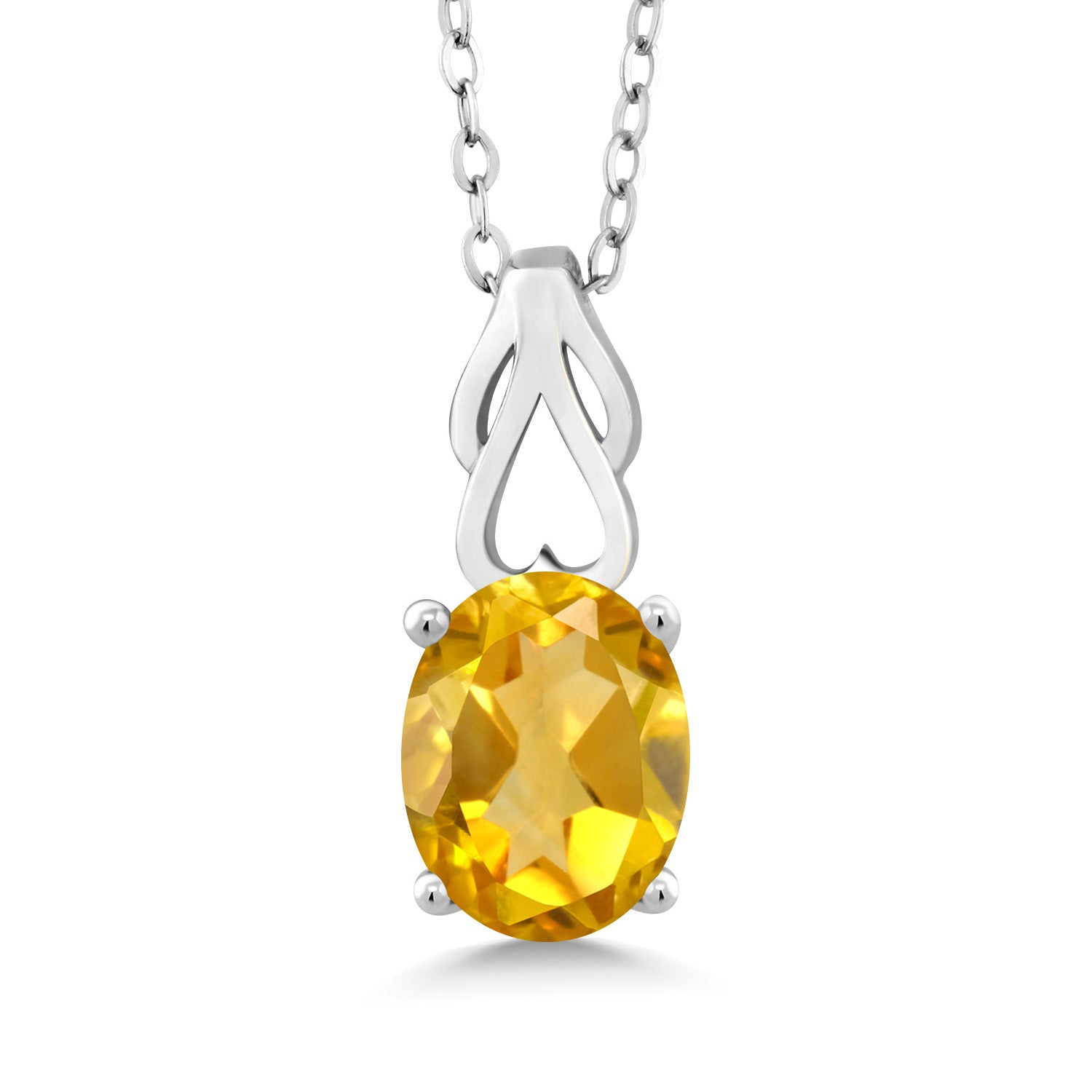 Citrine - November_Pendant in 925 Sterling Silver