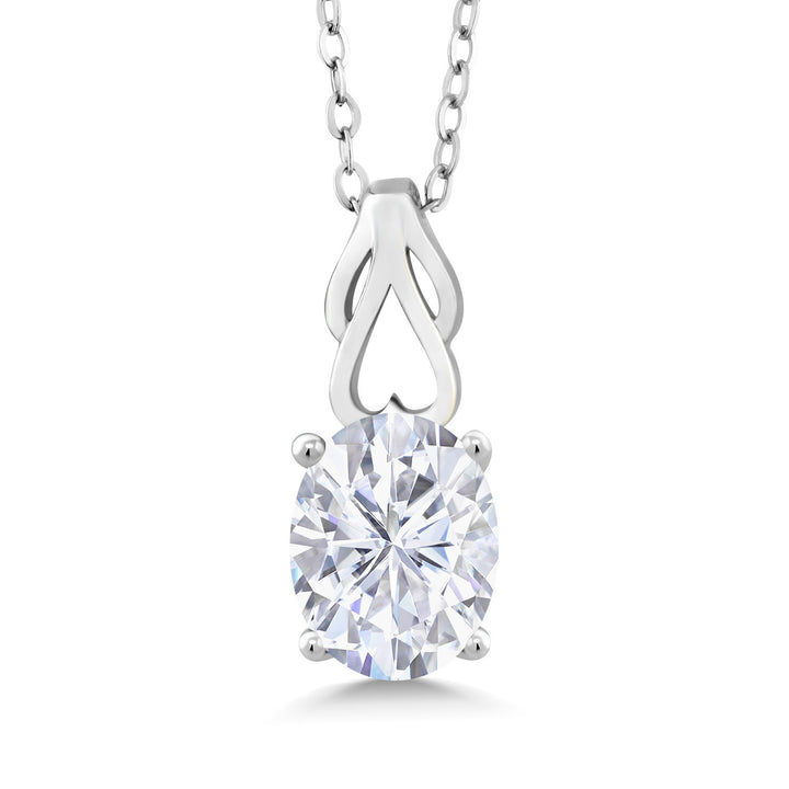 Moissanite - April_Pendant in 925 Sterling Silver