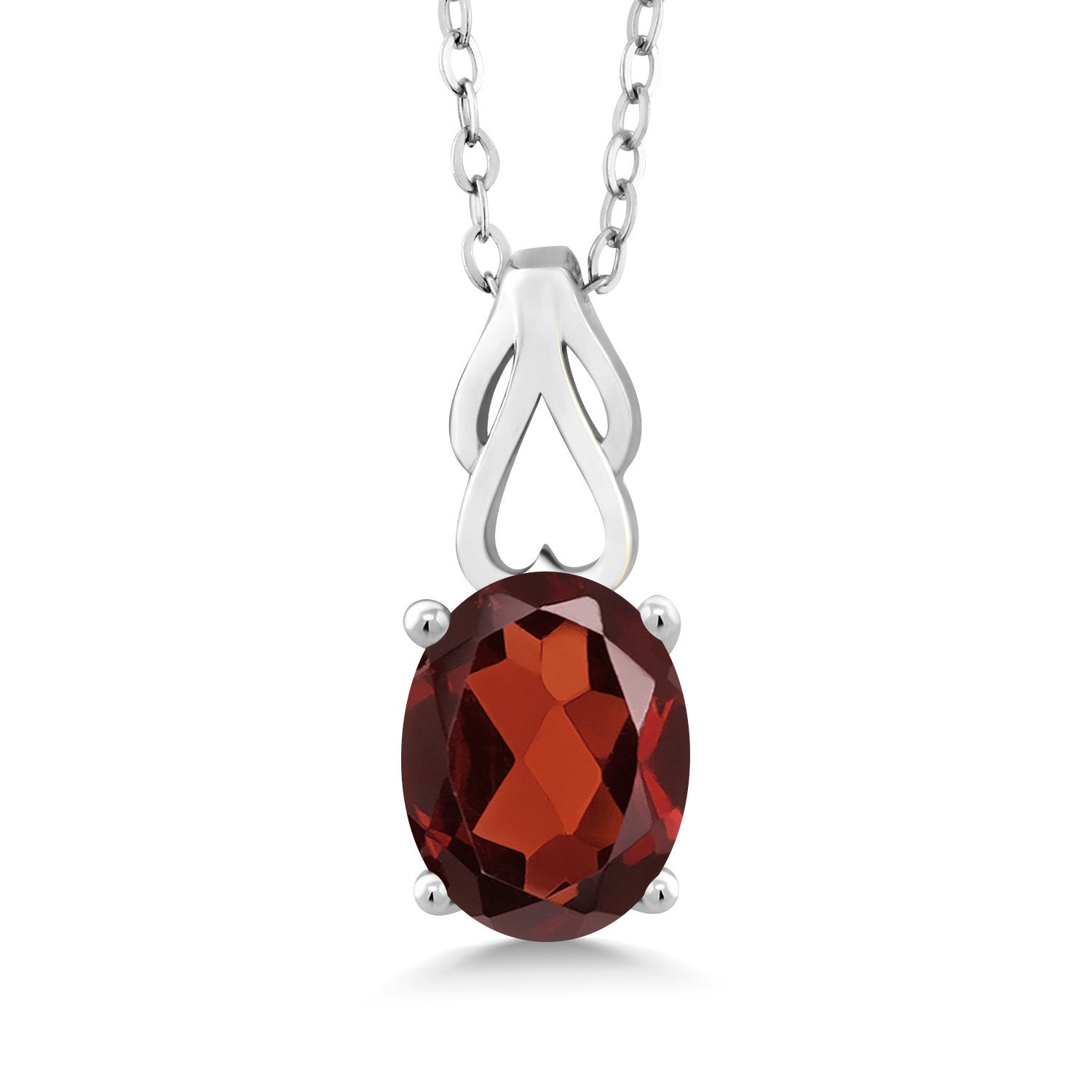 Garnet - January_Pendant in 925 Sterling Silver