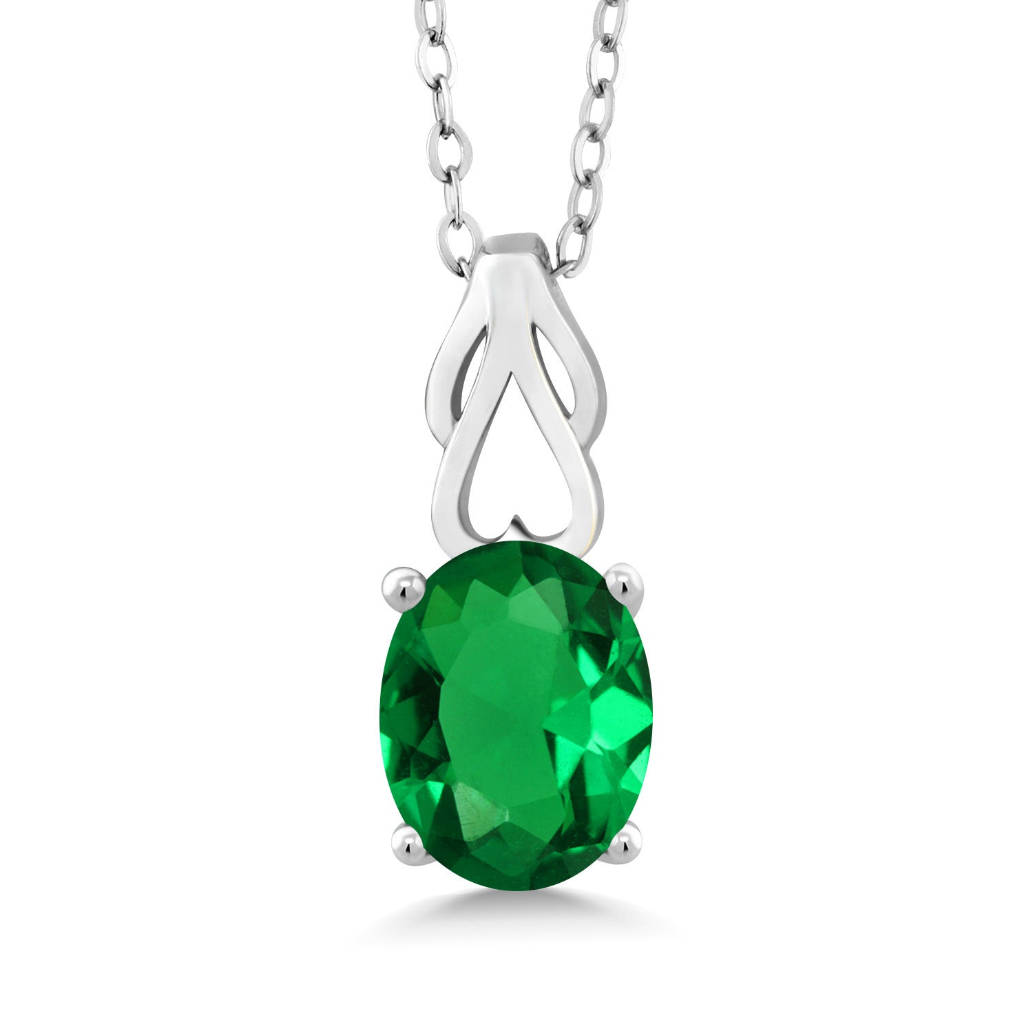 Nano Emerald - May_Pendant in 925 Sterling Silver