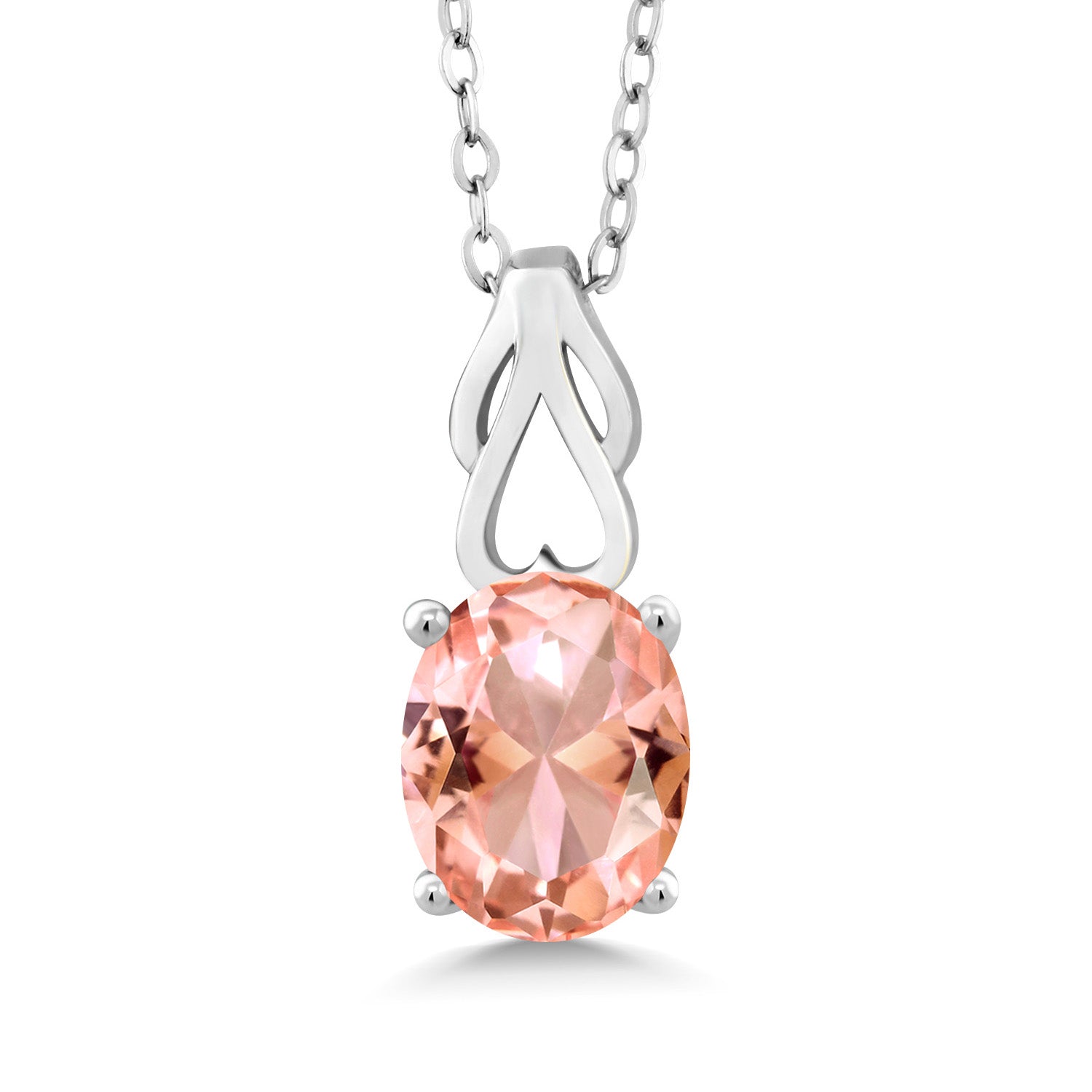 Nano Morganite - October_Pendant in 925 Sterling Silver