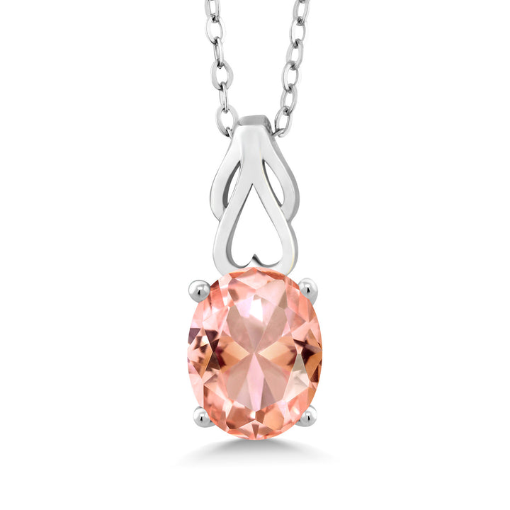 Nano Morganite - October_Pendant in 925 Sterling Silver