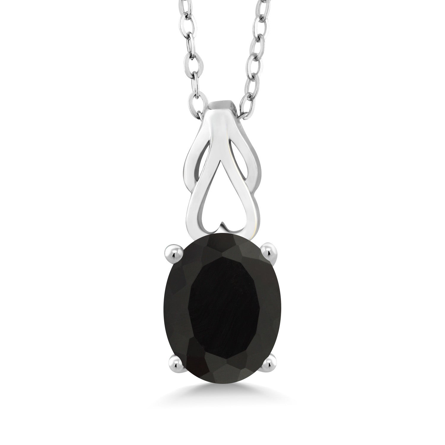 Black Onyx - December_Pendant in 925 Sterling Silver
