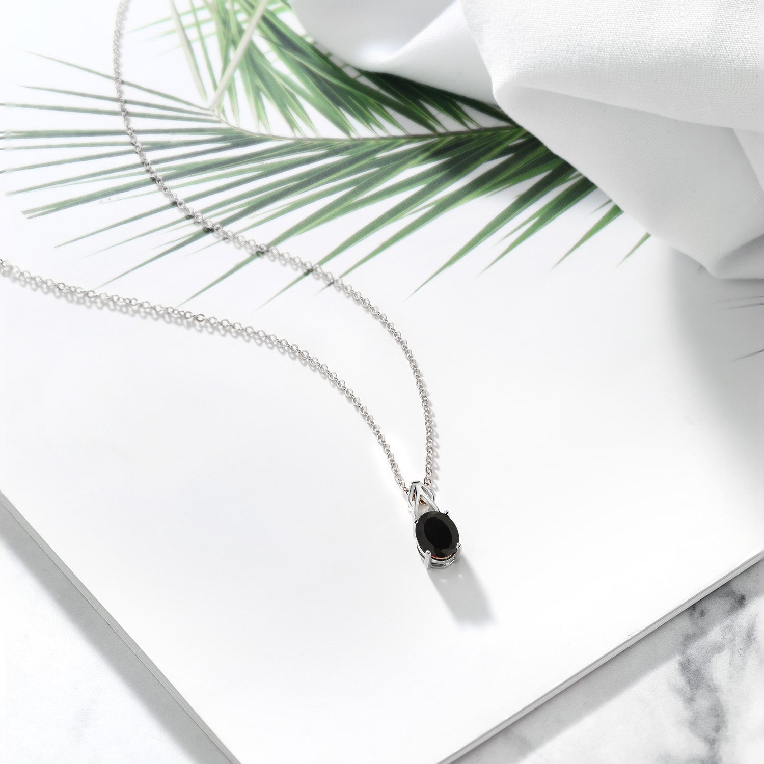 Black Onyx - December_Pendant in 925 Sterling Silver