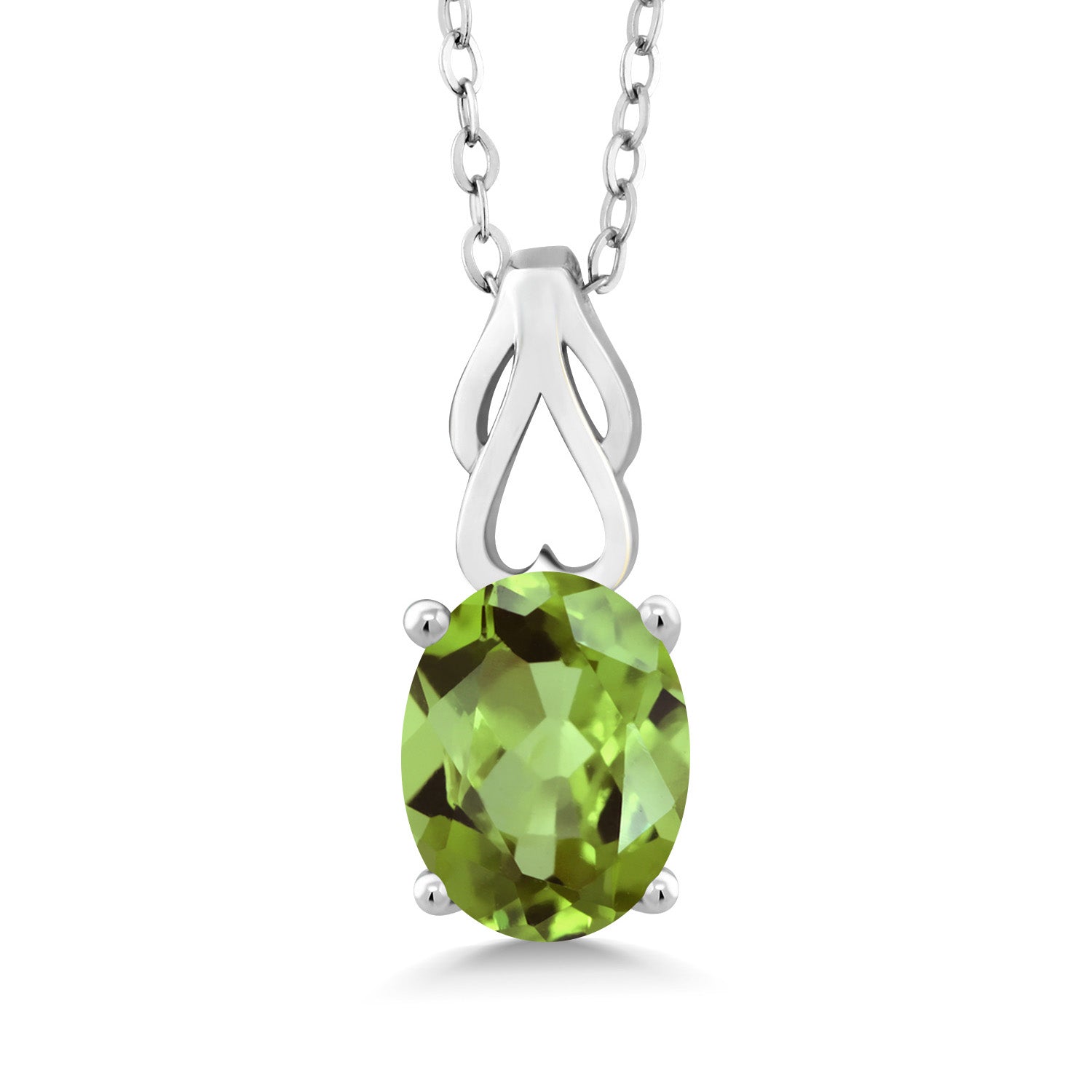 Peridot - August_Pendant in 925 Sterling Silver
