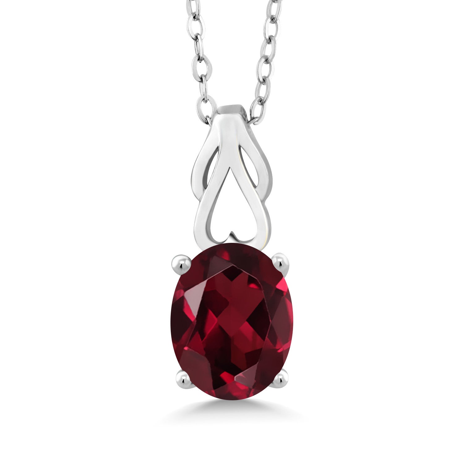 Rhodolite Garnet - January_Pendant in 925 Sterling Silver