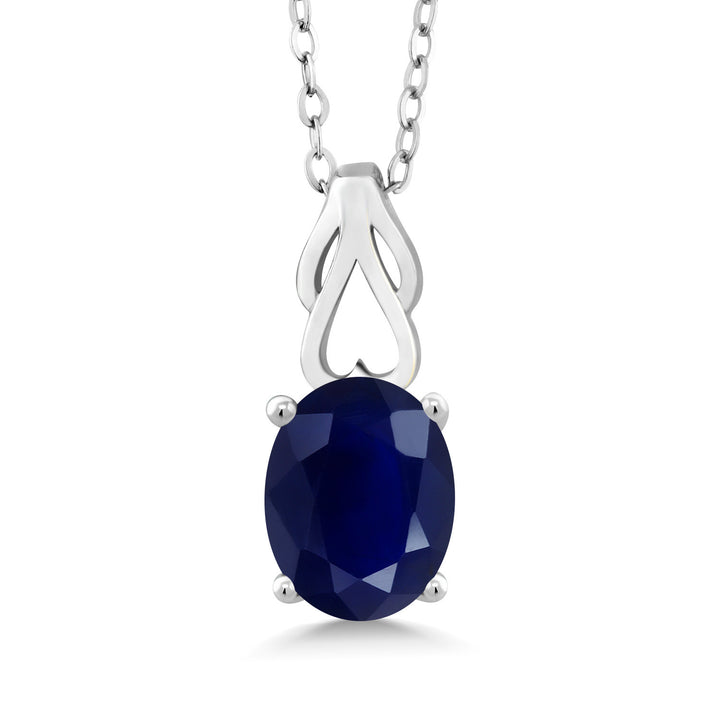 Sapphire - September_Pendant in 925 Sterling Silver