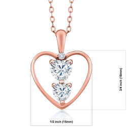 Pendant in 925 Rose Gold Plated Silver