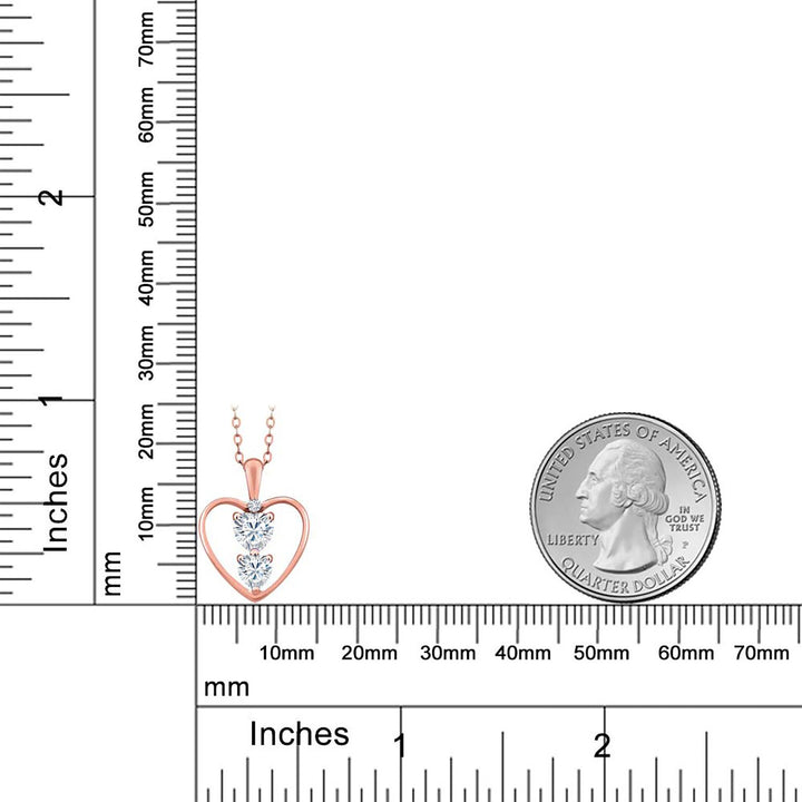 Pendant in 925 Rose Gold Plated Silver