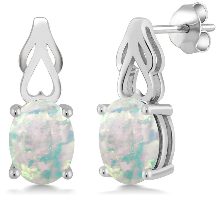 Opal - October_Earrings in 925 Sterling Silver