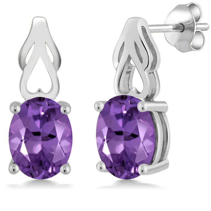 Amethyst - February_Earrings in 925 Sterling Silver