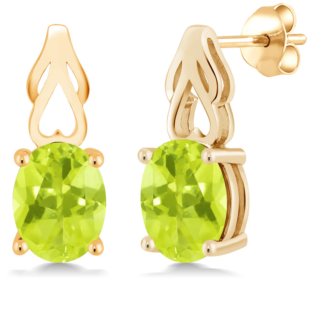 Lemon Quartz_Earrings in 925 Yellow Gold Plated Silver
