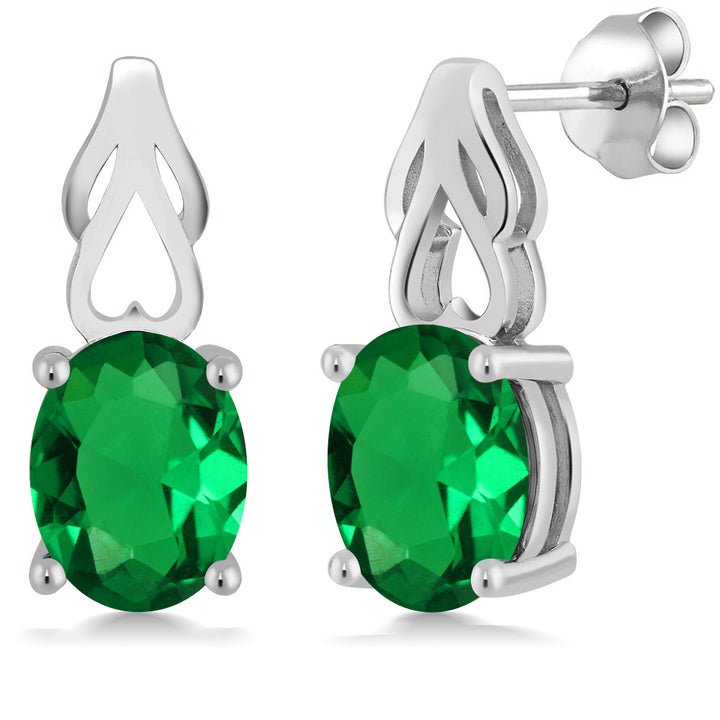 Nano Emerald - May_Earrings in 925 Sterling Silver