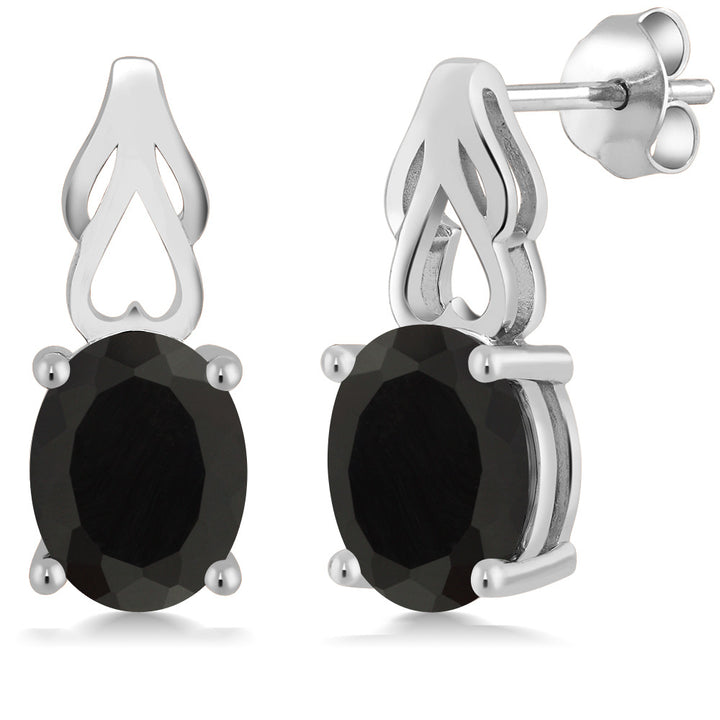 Onyx - December_Earrings in 925 Sterling Silver